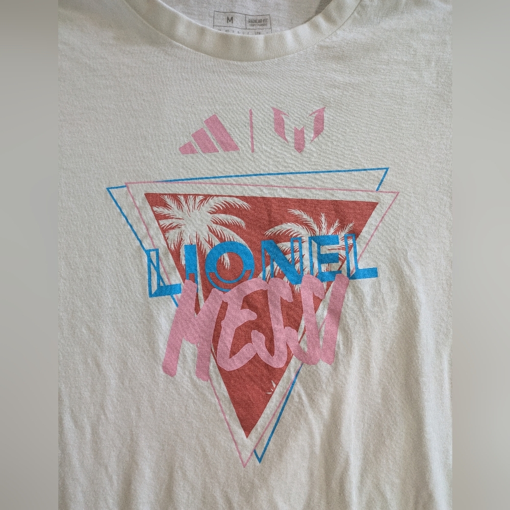 Adidas White Lionel Messi Soccer Tee